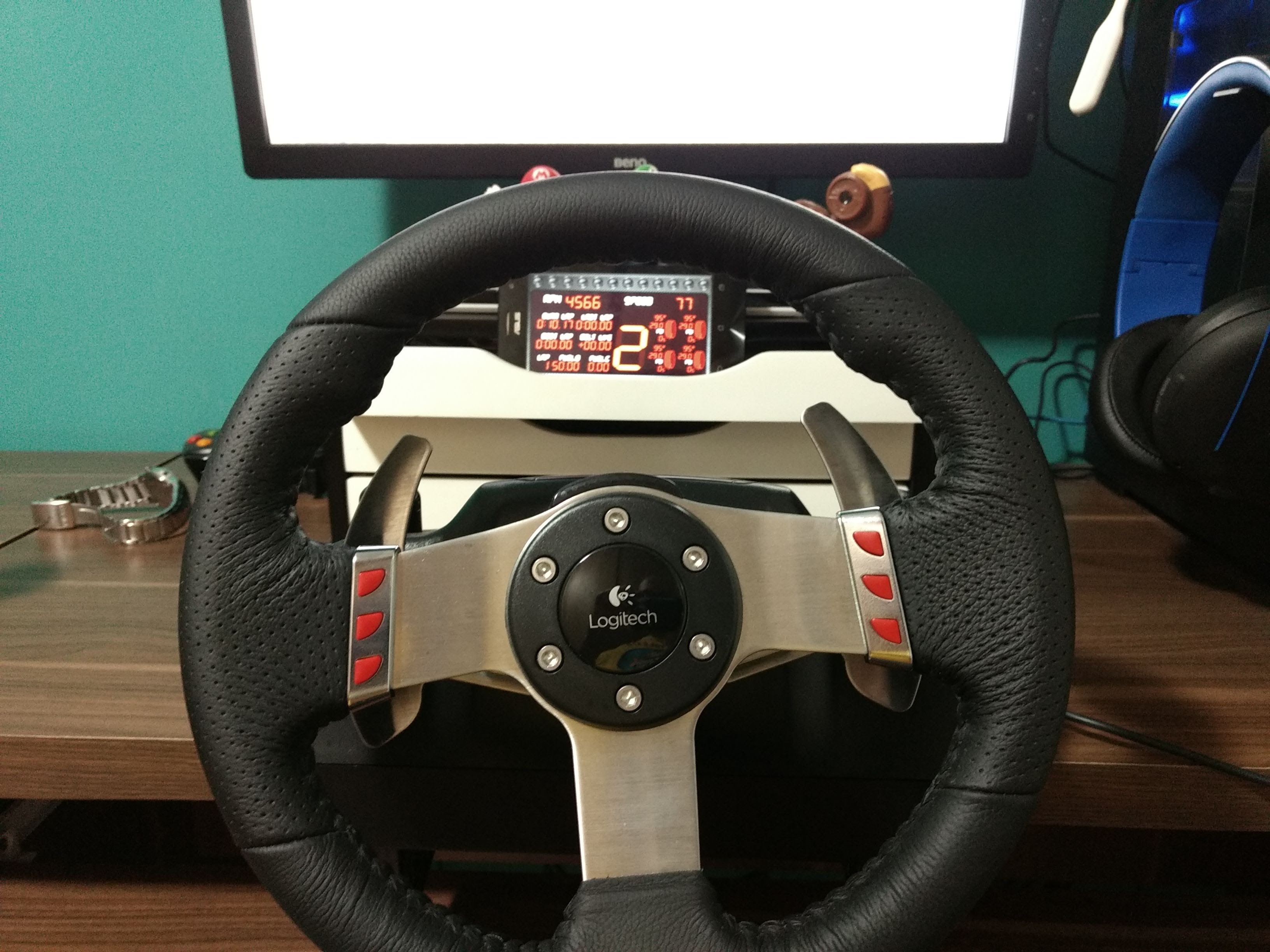 Volante Joystick Logitech G27 Racing Wheel P/ Jogo Corrida